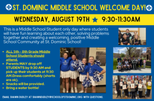 Middle School Welcome Day!